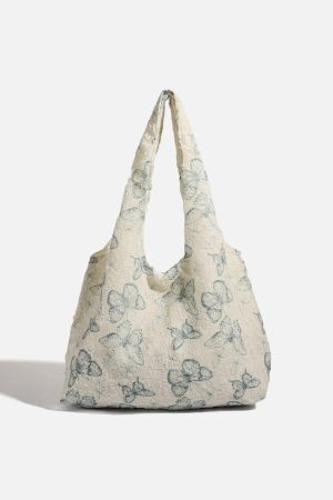 Concert Outfit Embroidery Lace Butterfly Tote Bag
