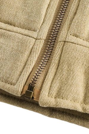 Concert Outfit Embroidery Patchwork Print Stand Collar Quilted Barn Jacket