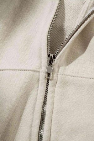 Concert Outfit Embroidery Spots Zip-Up Hoodie