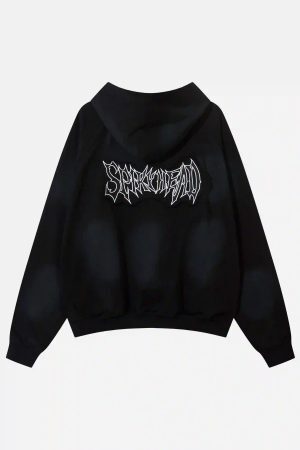 Concert Outfit Embroidery Spots Zip-Up Hoodie