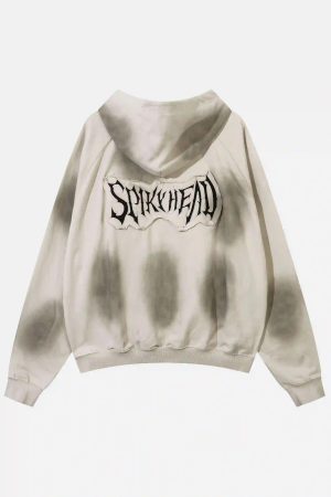 Concert Outfit Embroidery Spots Zip-Up Hoodie