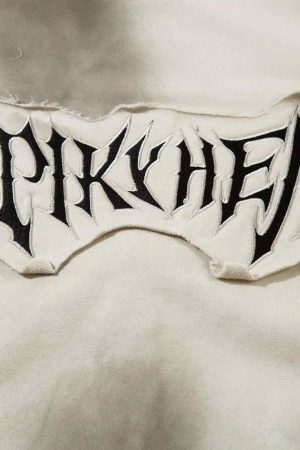 Concert Outfit Embroidery Spots Zip-Up Hoodie