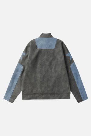 Concert Outfit Embroidery Star Cropped Racing Jacket