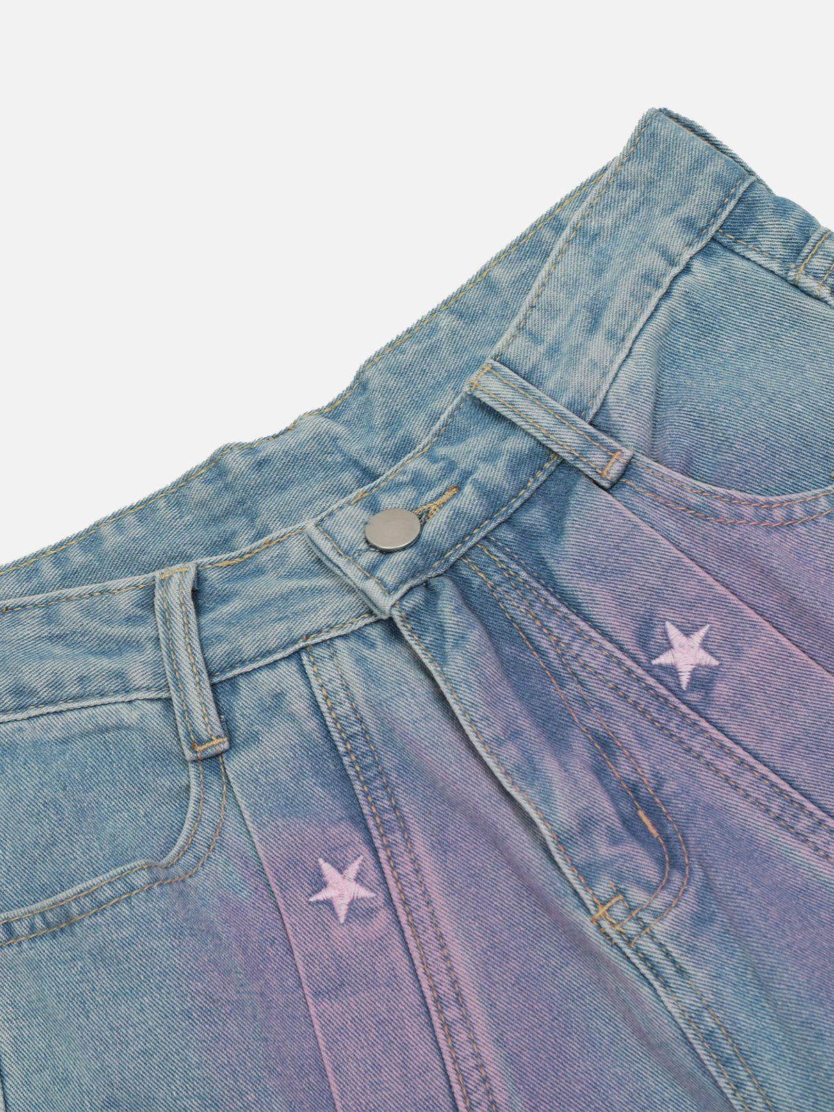Concert Outfit Embroidery Star Washed Jeans Concert Outfit Embroidery Star Washed Jeans