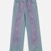 Concert Outfit Embroidery Star Washed Jeans