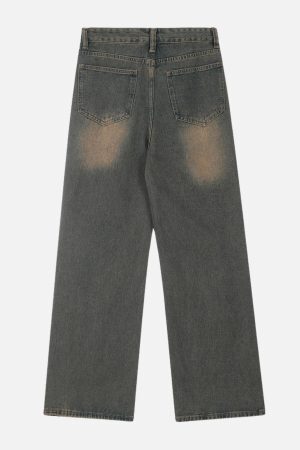 Concert Outfit Embroidery Star Washed Jeans