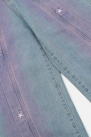 Concert Outfit Embroidery Star Washed Jeans