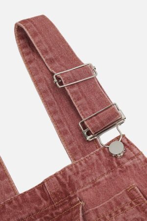 Concert Outfit Embroidery Star Washed Overalls