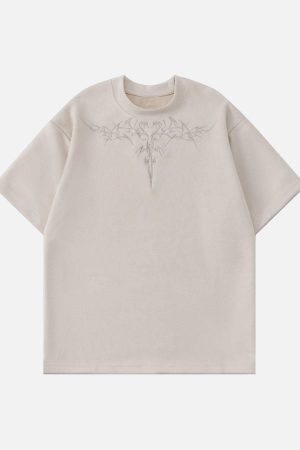 Concert Outfit Embroidery Suede Tee