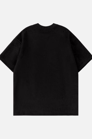 Concert Outfit Embroidery Suede Tee