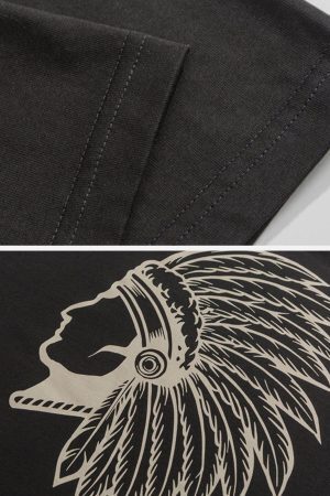 Concert Outfit Ethnic Dress Portrait Print Tee