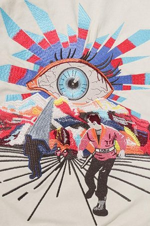 Concert Outfit Evil Eye Embroidered Hoodie