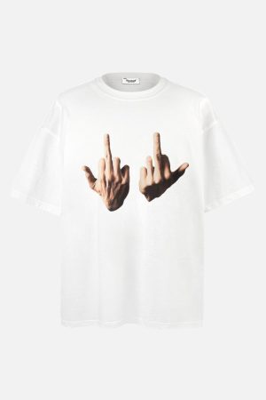 Concert Outfit Expressive Hands Bold Gesture Graphic Tee