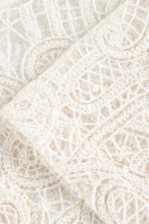 Concert Outfit Exquisite Floral Embroidered Short-Sleeve Shirt