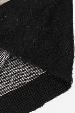 Concert Outfit Facial Pattern Mohair Sweater