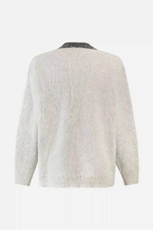 Concert Outfit Facial Pattern Mohair Sweater