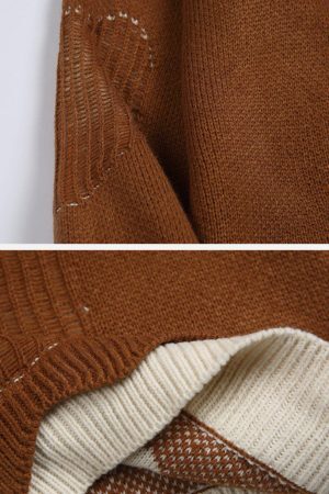 Concert Outfit Fake Two Breakage Design Sweater