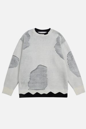 Concert Outfit Fake Two Breakage Design Sweater