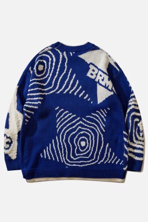 Concert Outfit Fake-Two Flocking Patchwork Sweater