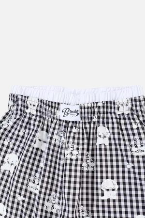 Concert Outfit Fake Two-Piece Print Plaid Sweatpants