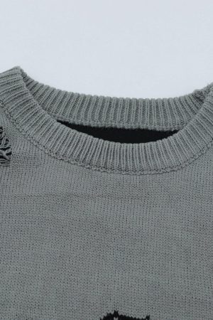 Concert Outfit Fake Two Ripped Hole Sweater