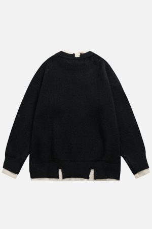 Concert Outfit Fake Two Sweater