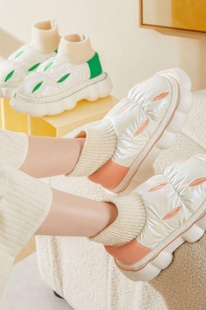 Concert Outfit Fantastic Design Latex Cotton-Padded Shoes