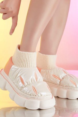 Concert Outfit Fantastic Design Latex Cotton-Padded Shoes