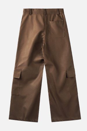 Concert Outfit Faux Leather Cargo Pants