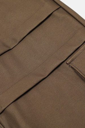 Concert Outfit Faux Leather Cargo Pants