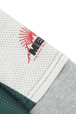 Concert Outfit Faux Two-Piece Contrast Color Stitching Hoodie