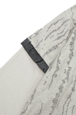 Concert Outfit Faux Two-Piece Distressed Woolen T-Shirt