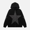 Concert Outfit Five-Pointed Zipper Hoodie