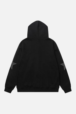 Concert Outfit Five-Pointed Zipper Hoodie