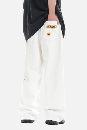 Concert Outfit Flame-Scarred Towel Embroidered Jeans