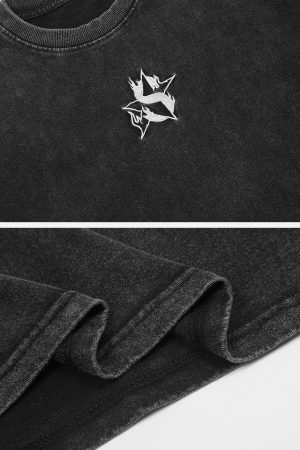 Concert Outfit Flame Star Print Washed Tee