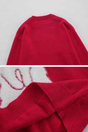 Concert Outfit Flocking Bunny Sweater