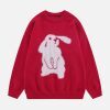 Concert Outfit Flocking Bunny Sweater