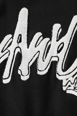 Concert Outfit Flocking Embroidery Baseball Jacket