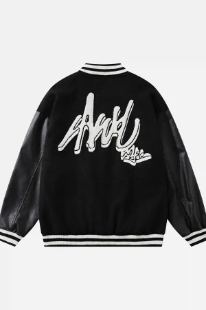 Concert Outfit Flocking Embroidery Baseball Jacket