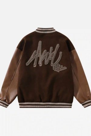 Concert Outfit Flocking Embroidery Baseball Jacket