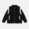 Concert Outfit Flocking Letters Tweed Varsity Jacket