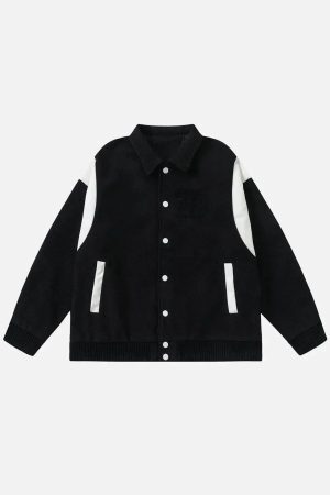 Concert Outfit Flocking Letters Tweed Varsity Jacket