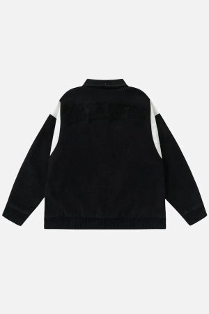 Concert Outfit Flocking Letters Tweed Varsity Jacket