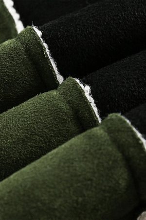 Concert Outfit Floral Embroidered Suede Fleece Jacket