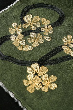 Concert Outfit Floral Embroidered Suede Fleece Jacket