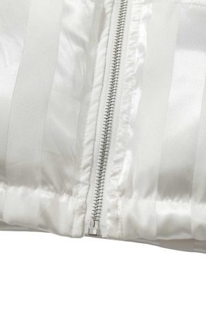 Concert Outfit Floral Letter Embroidered Stand Collar Cotton Coat