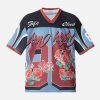 Concert Outfit Floral Print Jersey V Neck T-Shirt
