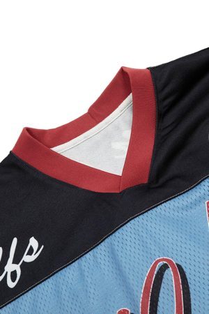 Concert Outfit Floral Print Jersey V Neck T-Shirt