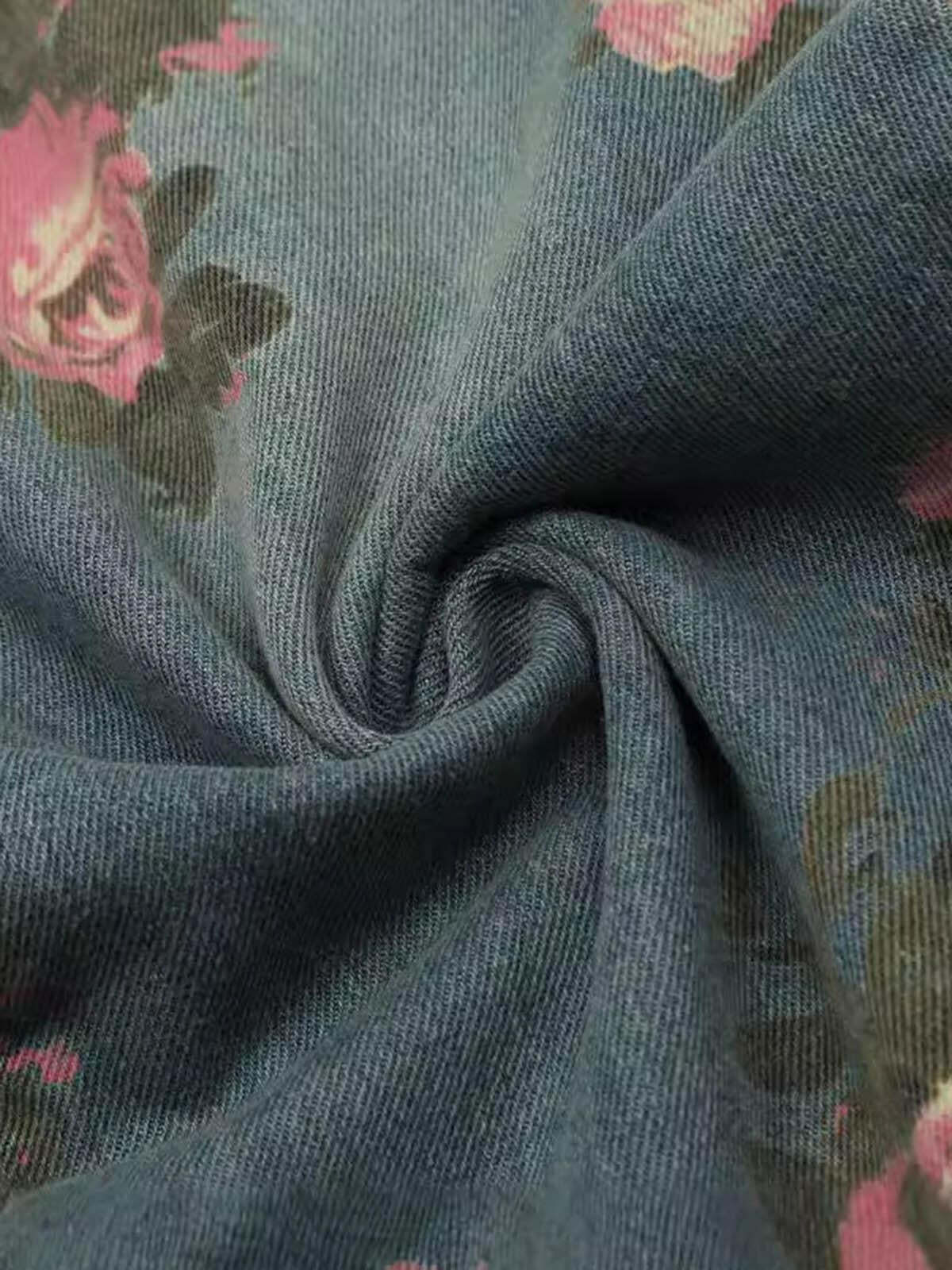 Concert Outfit Floral Print Straight Jeans Concert Outfit Floral Print Straight Jeans